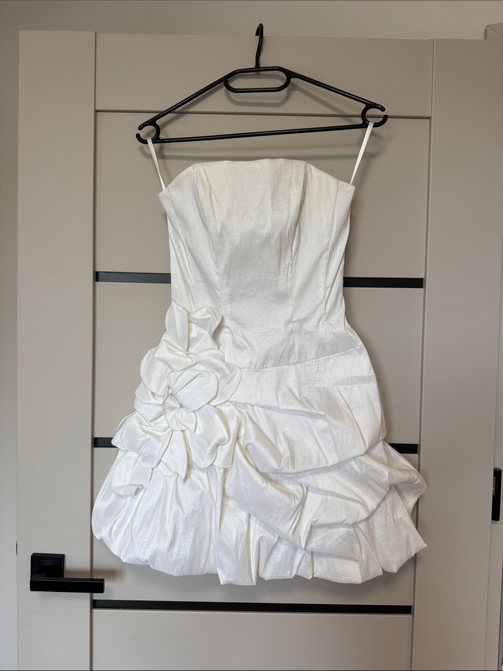 White Bubble Mini Dress
